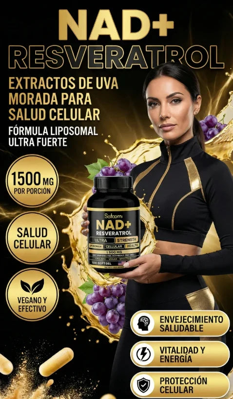 NAD + Resveratrol revitaliza tu cuerpo - Promo 3 frascos + regalo 2 frascos de Magnesium complex