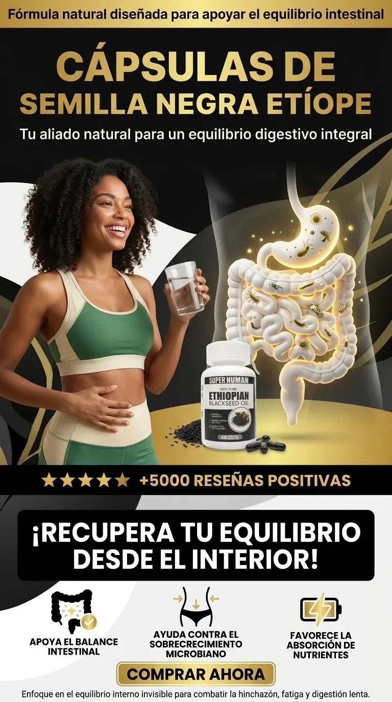 Cápsulas de semilla negra etíope - Tratamiento antiparásitos con timoquinona 4.63%